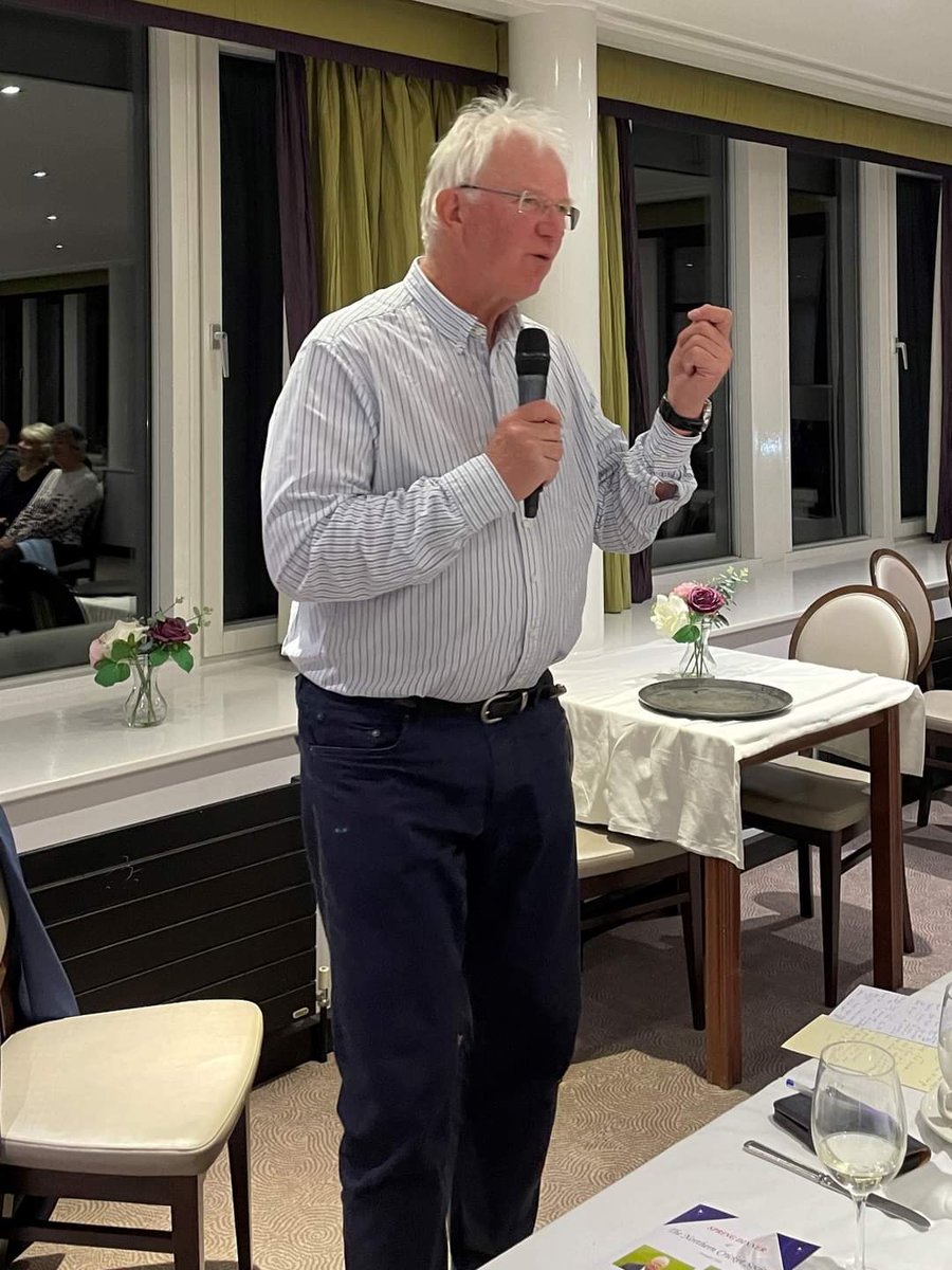 An excellent, entertaining Spring Dinner with Paul Allott.