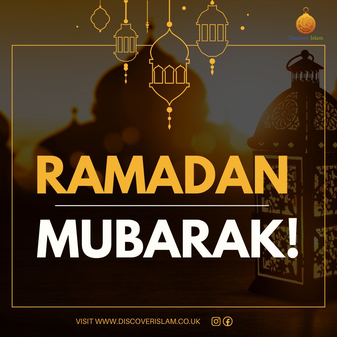 DiscoverIslamUK's tweet photo. RAMADAN MUBARK!
  
It is the month of giving and also the month of seeking forgiveness from Allah. 

We at Discover Islam, wish all of humanity a blessed Ramadan.

 #Ramadan #ramadan2023#islam #ramadanvibes🌙    #DiscoverIslam https://t.co/pkaCOjBc3G
