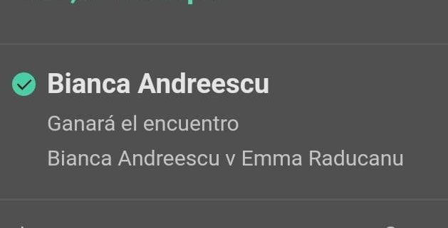 SbeXx_Bets's tweet photo. 🎾Apuesta del día en el  @MiamiOpen ACERTADA
 
💵Gana Bianca Andreescu ✅
@Bandreescu_ cuota 1.91

Sígueme en mi Blogabet para más pronósticos ➡️ https://t.co/q1zlMREwXM

#ApuestasDeTenis #MiamiOpen #apuestasdeportivas https://t.co/DDexsV1inE