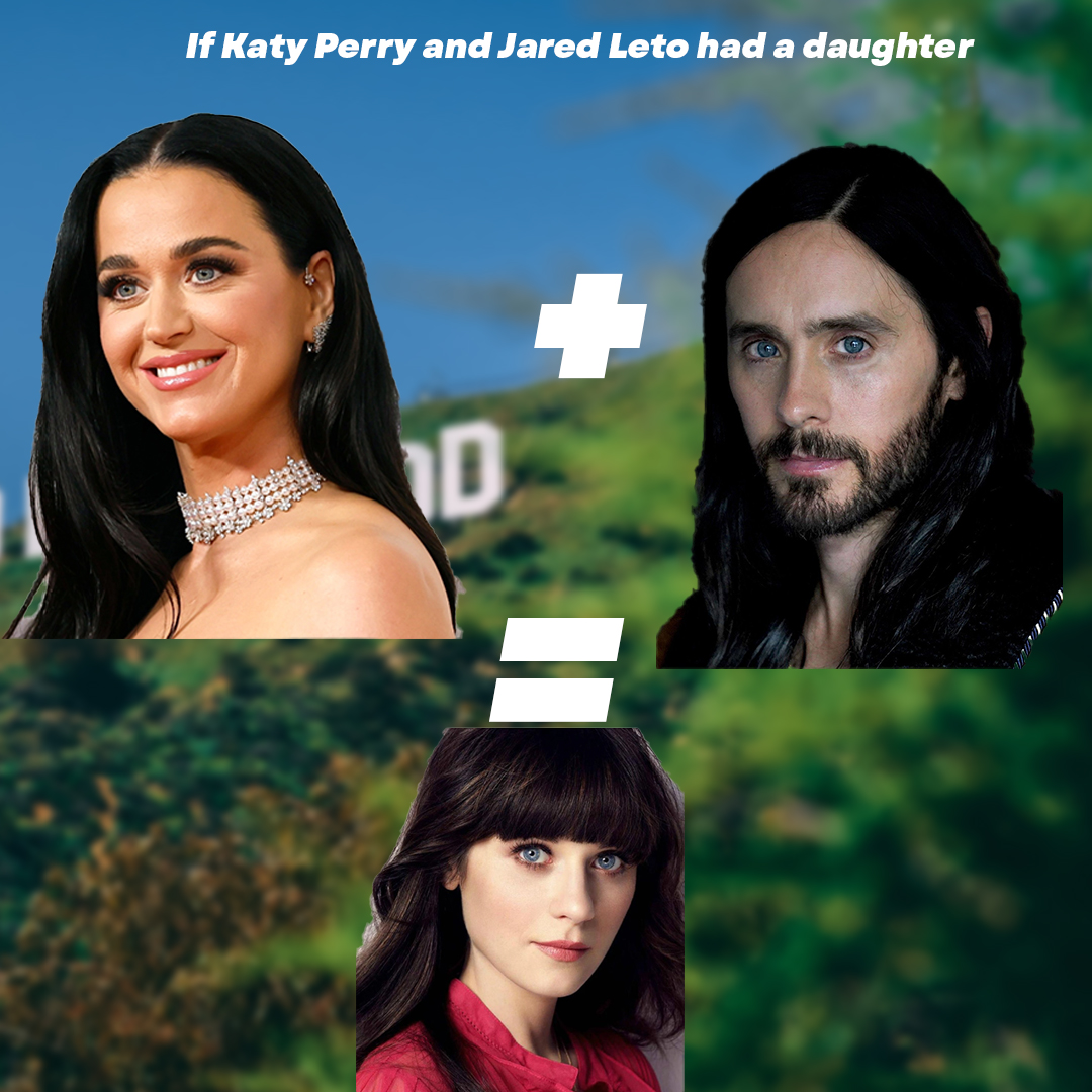 😲 they all look so alike @katyperry @JaredLeto @ZooeyDeschanel