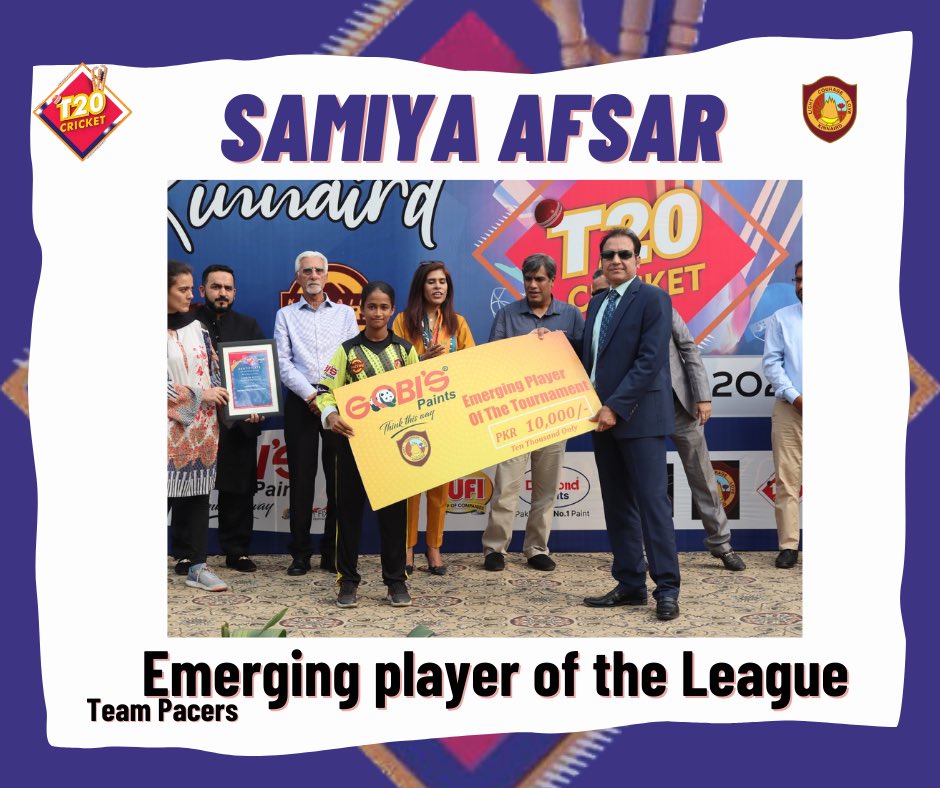 kinnairdcricket's tweet photo. Many congratulations to the top performers of the league - 

samiya Afsar- Emerging player of the league-

Natalia Pervaiz- Player of the league 

Well done girls - 

#Cricket #league #teamchallengers #TeamFighters #teamemerging #TeamPacers #womencricket #lightcoueagelove https://t.co/XXhjDylC3i