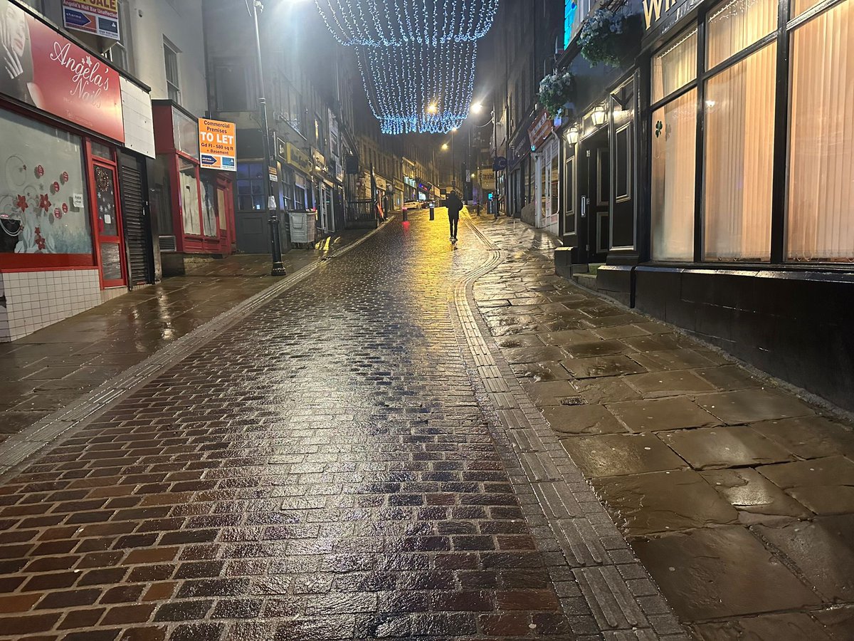 bradford_bid's tweet photo. Last night we gave #Ivegate a spruce up under our Ceiling of Light (which we installed back in 2019). We will continue with our work around the City Centre to support all of our super ace businesses. Coming soon our much loved #hangingbaskets #Bradford #BIDs #Place https://t.co/H9EFlkO57U