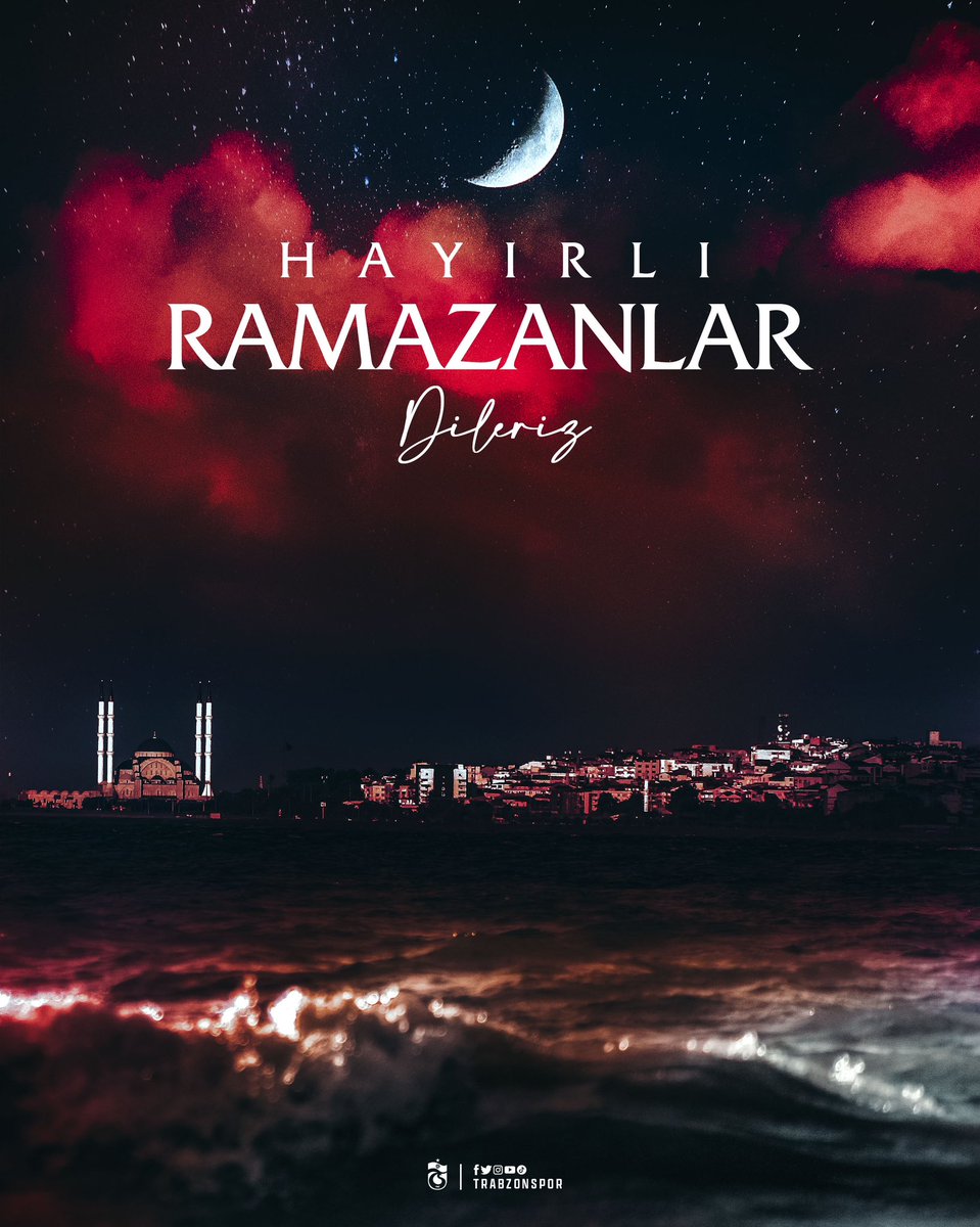 Trabzonspor's tweet photo. Hoş geldin ya şehr-i Ramazan 🌙 https://t.co/9ZNqUaWE1P