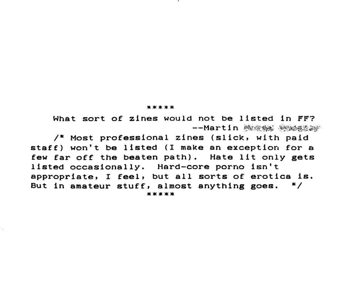 F5_archive's tweet photo. ...how he minimizes his financial losses, how distribution breaks down, if anyone famous was included in F5, why there was no black content in the magazine, and more. Gunderloy answers all of these questions. https://t.co/jxpU0M9obr