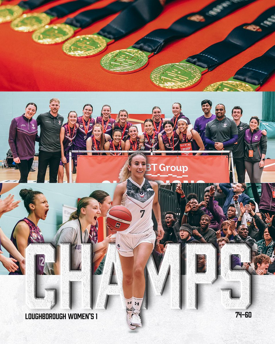 lborobasketball's tweet photo. Loughborough Women are the 2023 @BUCSsport CHAMPS!!!

Bringing home that BUCS Gold! 🥇

#WhereHistoryBegins #BritishBasketball https://t.co/IIFeaqcosR