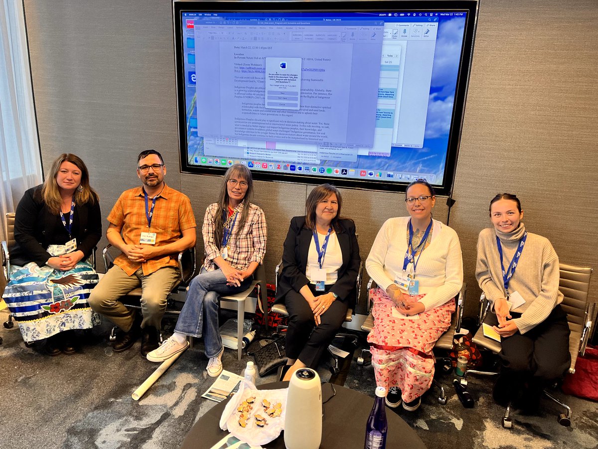 MyrleTraverse's tweet image. We just completed our side event on Decolonizing Water Governance at #UNWaterConference2023 #UNWater2023Conference