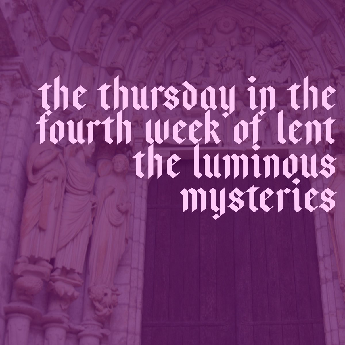 AdventureRosary's tweet photo. On this Thursday in the Fourth Week of Lent, please pray the rosary with us. https://t.co/9grAInnaoA
