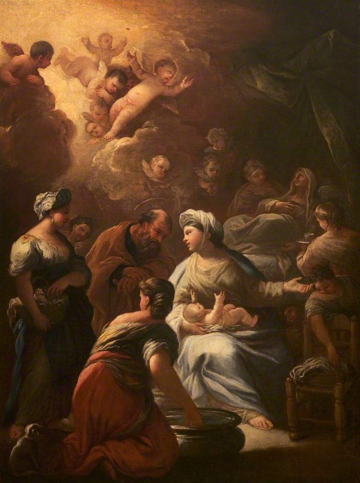 The Birth of the Virgin, 1695 #giordano #lucagiordano wikiart.org/en/luca-giorda…