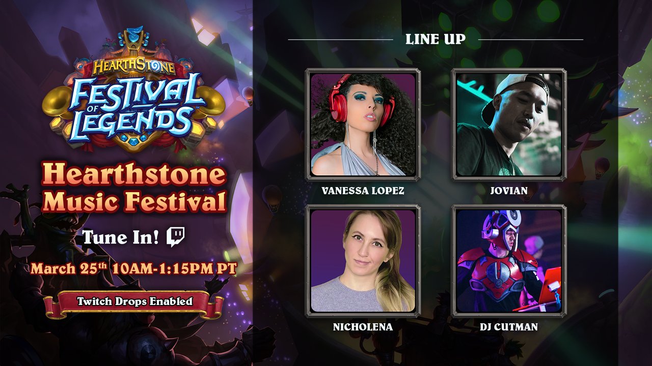 Line Up for the Hearthstone Music Festival