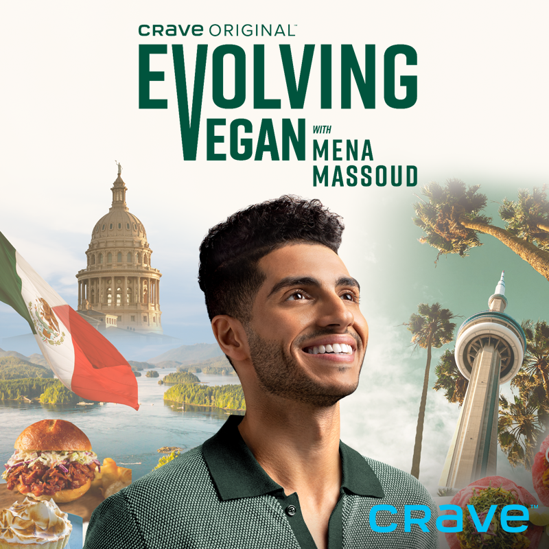 CraveCanada's tweet photo. .@MenaMassoud is showing us a new world of veganism🥬🍊🍋🍉  

Stream #EvolvingVegan next Thursday at 8E on Crave. https://t.co/FOc05jBPNo