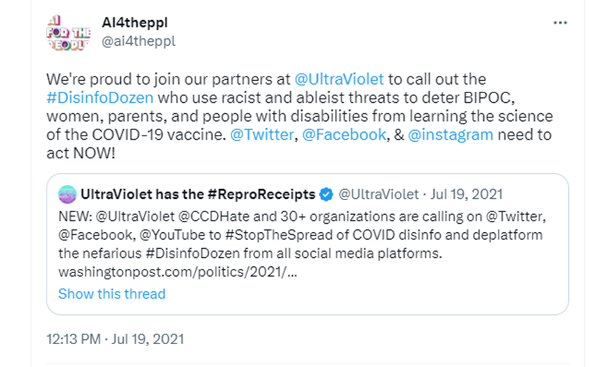 TajMarie17's tweet photo. I can't fathom how even the investigation on disinfo research is not gamesmanship itself. This report that's on #Mutale's website targets Mercola, a doctor, and @RobertKennedyJr who exposed damaging info on Fauci. @mtaibbi #TwitterFiles
https://t.co/i9aM6cJBBs https://t.co/9RYp66hTmS