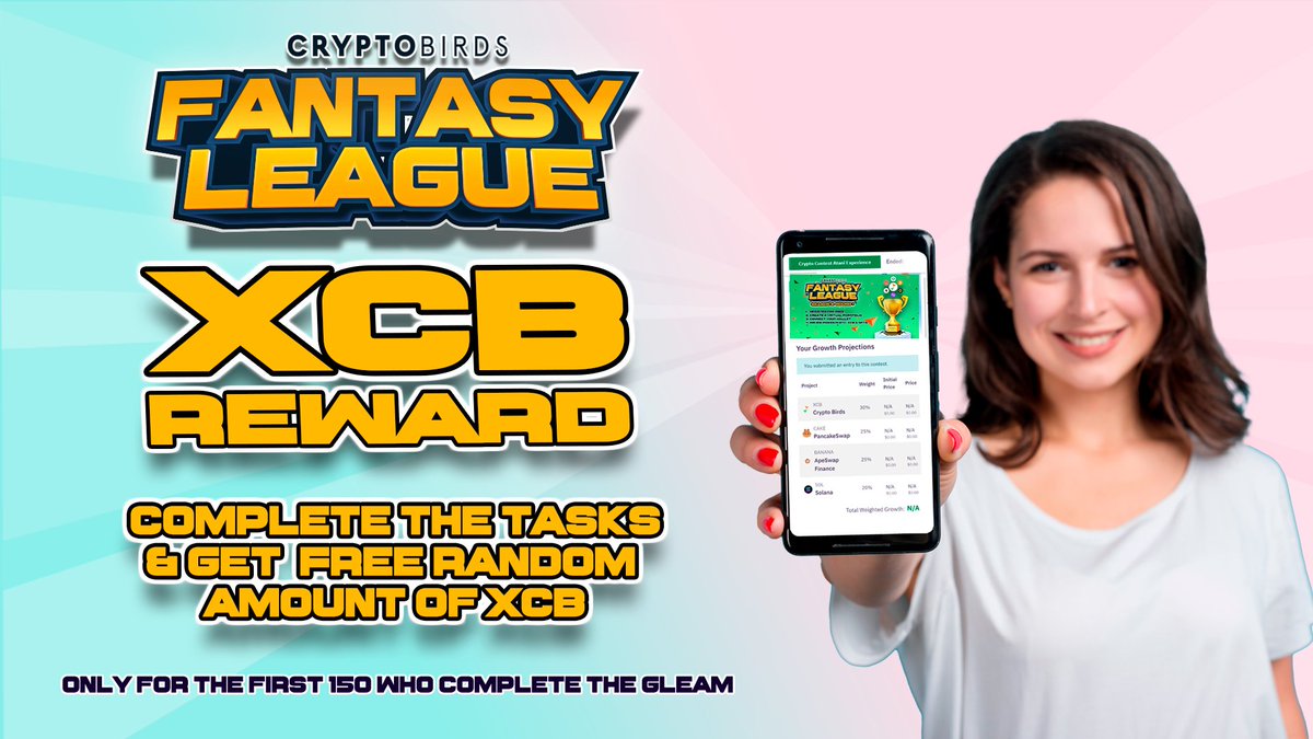 CryptoBirds's tweet photo. 🚨🚨 Get XCB #Reward #Free 🚨🚨

Complete the Twitter Gleam and receive an $XCB Reward!

👉 https://t.co/3RBPCGq3SW

Only for the first 150 who complete the Gleam

#AirdropAlert #cryptobirds #cctip @cctip_com draw 0.01 BNB 500 #CBFantasyLeague https://t.co/zKIrVY6NEA