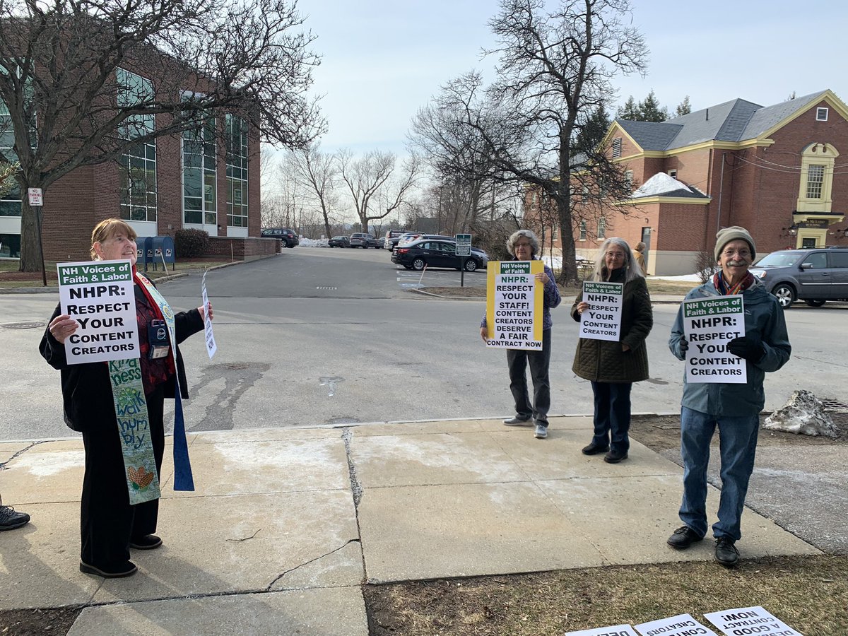 So thankful to faith leaders with @NHChurches who traveled from across NH to show their support for us at @NHPR’s board meeting. We’re in our 2nd year of negotiations for a fair contract. @sagaftra