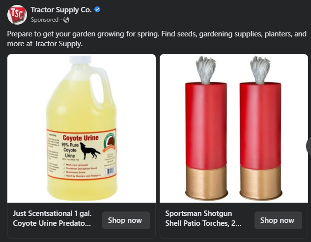 Slaffsword's tweet image. Ayo @TractorSupply I don't think I need a gallon of coyote piss thank you though