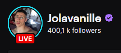 JoLaVanille's tweet photo. 400k sah incroyable merci pour tout , merci mushway de m'avoir fait découvert ce milieux , merci a ma famille qui ma toujours soutenu et bien sur merci a vous de me donné de la force tout les jours 💜 https://t.co/RRVbeW4vRz