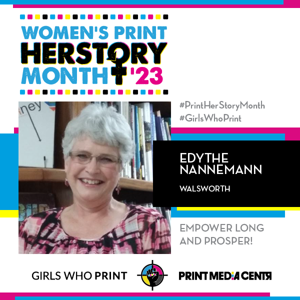 #PrintHERStoryMonth 2023: Meet Edythe Nannemann, Walsworth

I help customers by finding answers and providing design direction and production information to help them achieve their creative goals.

Read more: ow.ly/JiXi50NjJLe

#girlswhoprint #womenshistorymonth