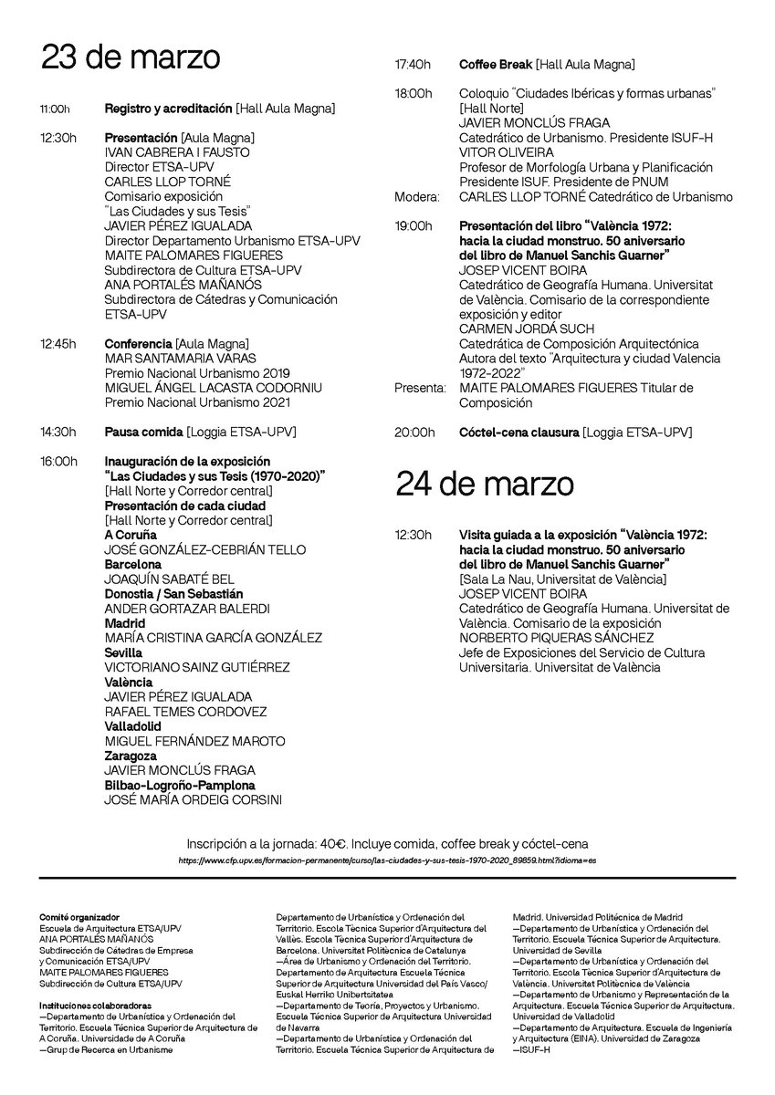 URBATIC's tweet photo. Mañana día 23  se celebra la Jornada "Las ciudades y sus tesis. 1970-2020" en la @etsaUPV  e inauguramos la exposición del mismo nombre. Un proyecto realizado por varias Escuelas de arquitectura centrado en la investigación en ciudades. #ciudadesytesis https://t.co/KLrNwXZqvb