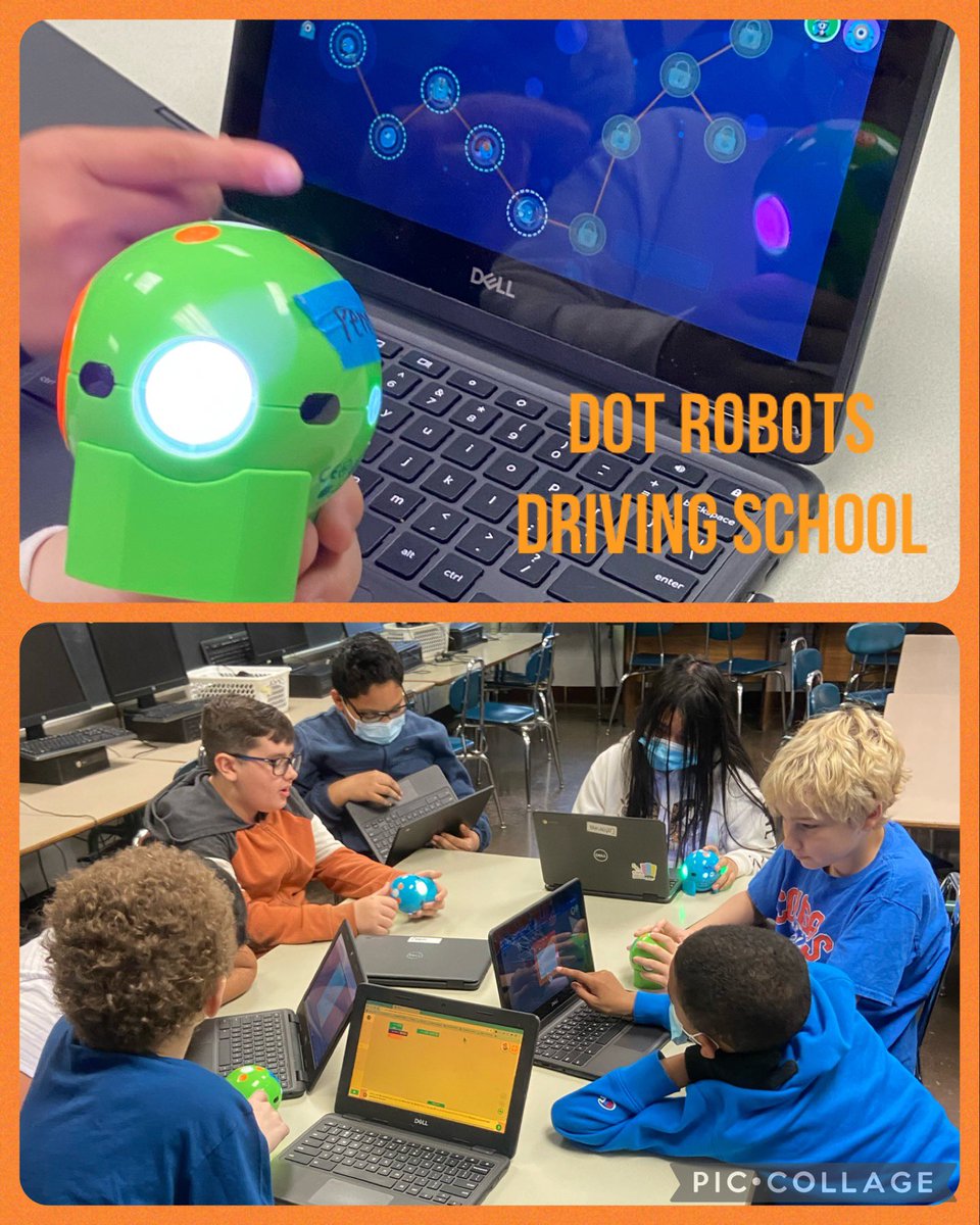 AJennings083's tweet image. 5th graders are doing a great job collaborating to block code their @WonderWorkshop Dot Robot @CochraneRoars! #JCPSIT3  #TeachCode