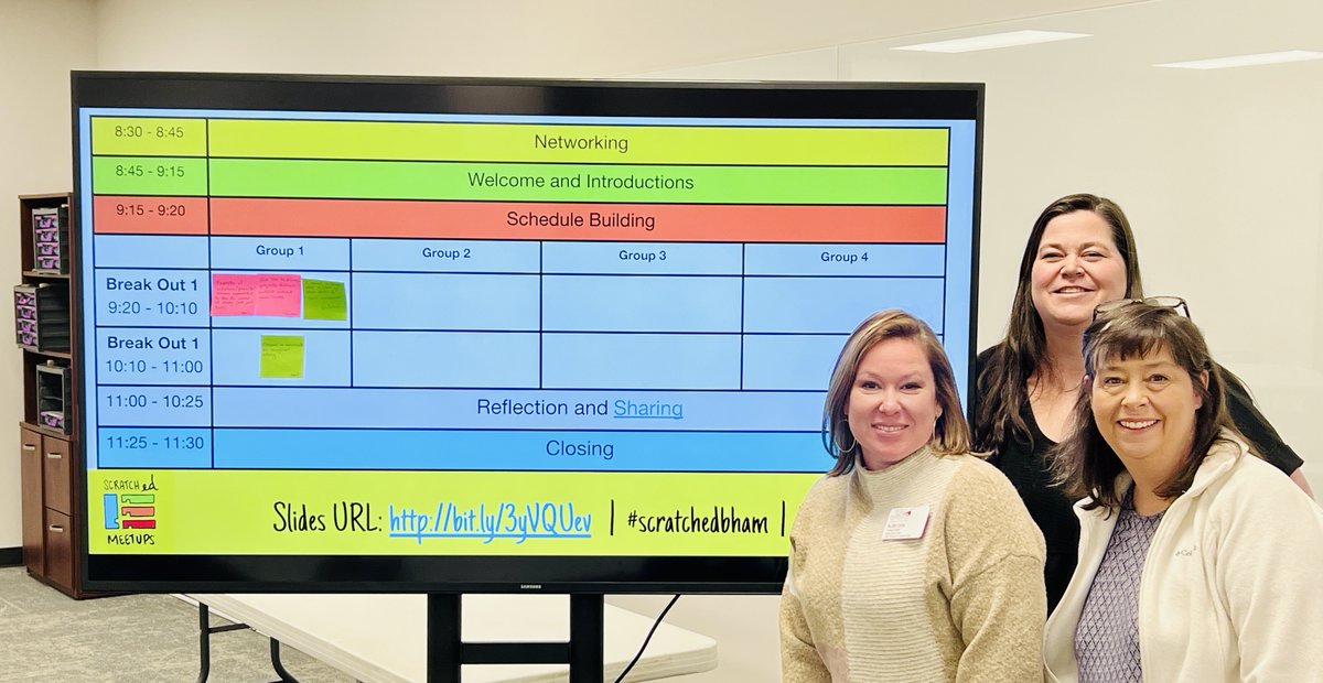 aprilpc's tweet photo. Just attended the first #ScratchEdBham meetup since COVID and it was amazing to see educators coming together to share and create ideas for creative learning using Scratch in schools. So much creativity and innovation in one room! #EdTech #CreativeLearning #DLCS @ScratchEdTeam https://t.co/l2r8Al1Cxi