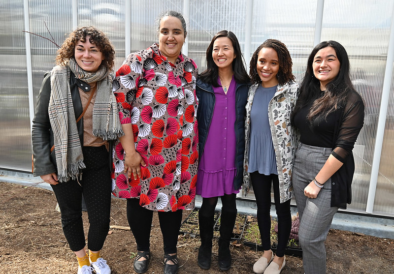BostonNeighbor's tweet photo. It was a great morning in East Boston with @MayorWu, @GrowBostonCOB, @EastieFarm,  @bpsmontessori, East Boston elected officials, Eastie Farm volunteers and residents to celebrate the Grand Opening of the new East Boston Geothermal Greenhouse and spring in Boston. https://t.co/pudELvpXBm