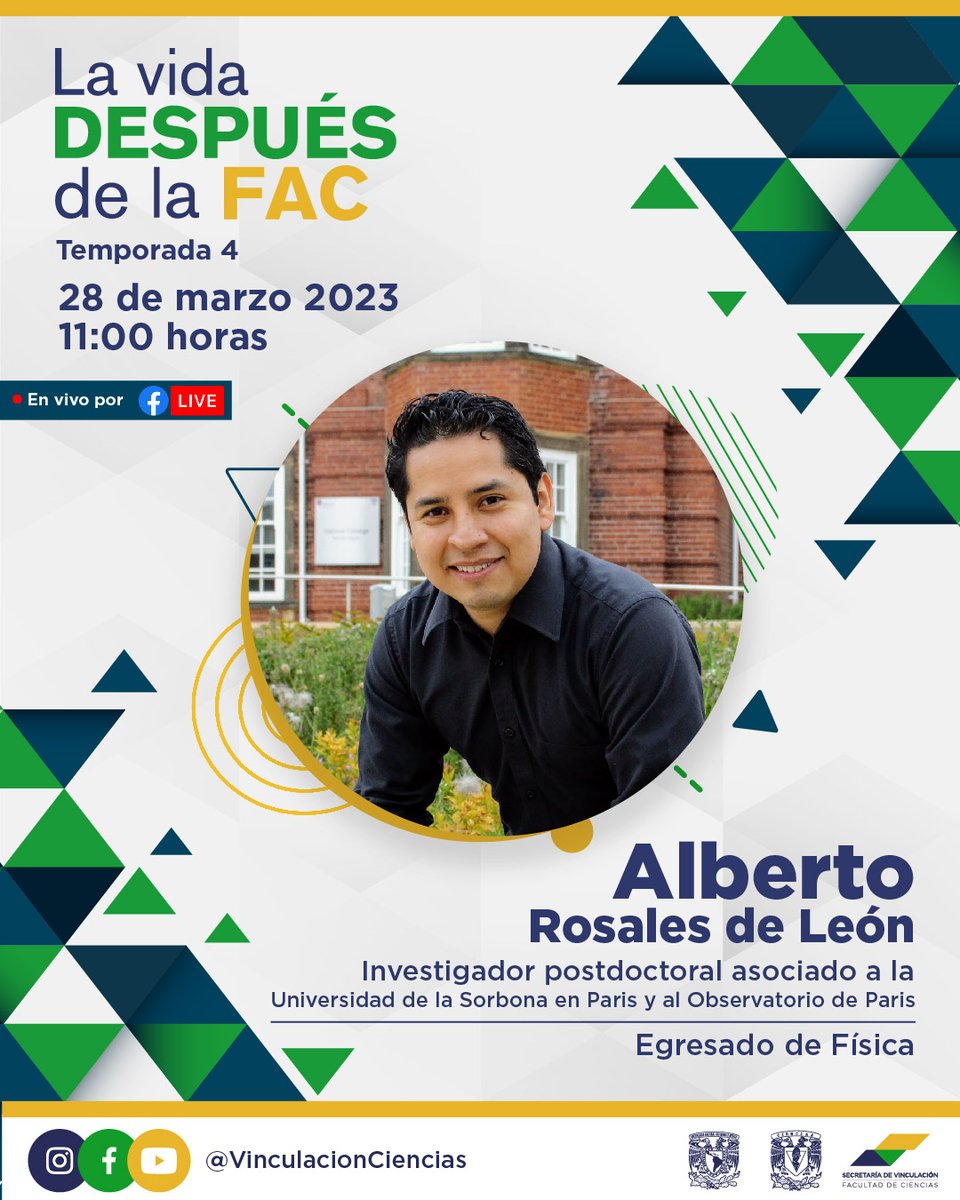 Poderoso_Lider's tweet photo. ¿Cómo es la vida después de egresar de la @fciencias? De eso y más platicaremos el próximo Martes 28 de Marzo a las 11 AM con los alumnos de mi querida Facultad de Ciencias de la UNAM. Goya! Goya! Universidad!!

Sigan las cuentas oficiales de: https://t.co/RBM2LwGuwE https://t.co/HS6Te6UMaV