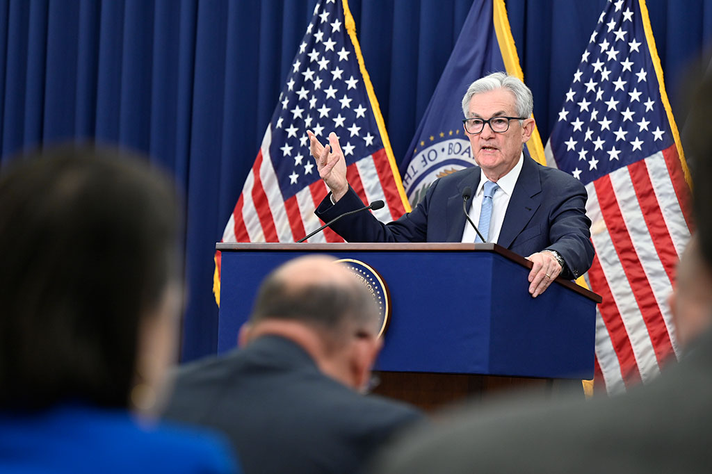 federalreserve's tweet photo. Chair Powell answers reporters' questions at the FOMC press conference on March 22, 2023. 
https://t.co/siWde1ROZb https://t.co/CoJcKOhfAT