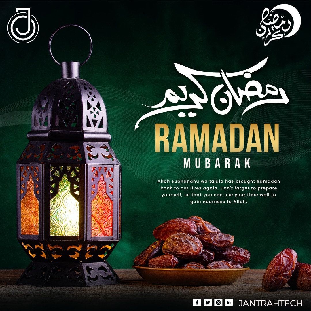 jantrahtech's tweet photo. May the light of Ramadan shine upon you and your family, and may it bring you peace and happiness.

#JantrahTech #JTech #Ramadan #RamadanMubarak https://t.co/kA0KCe7qMo