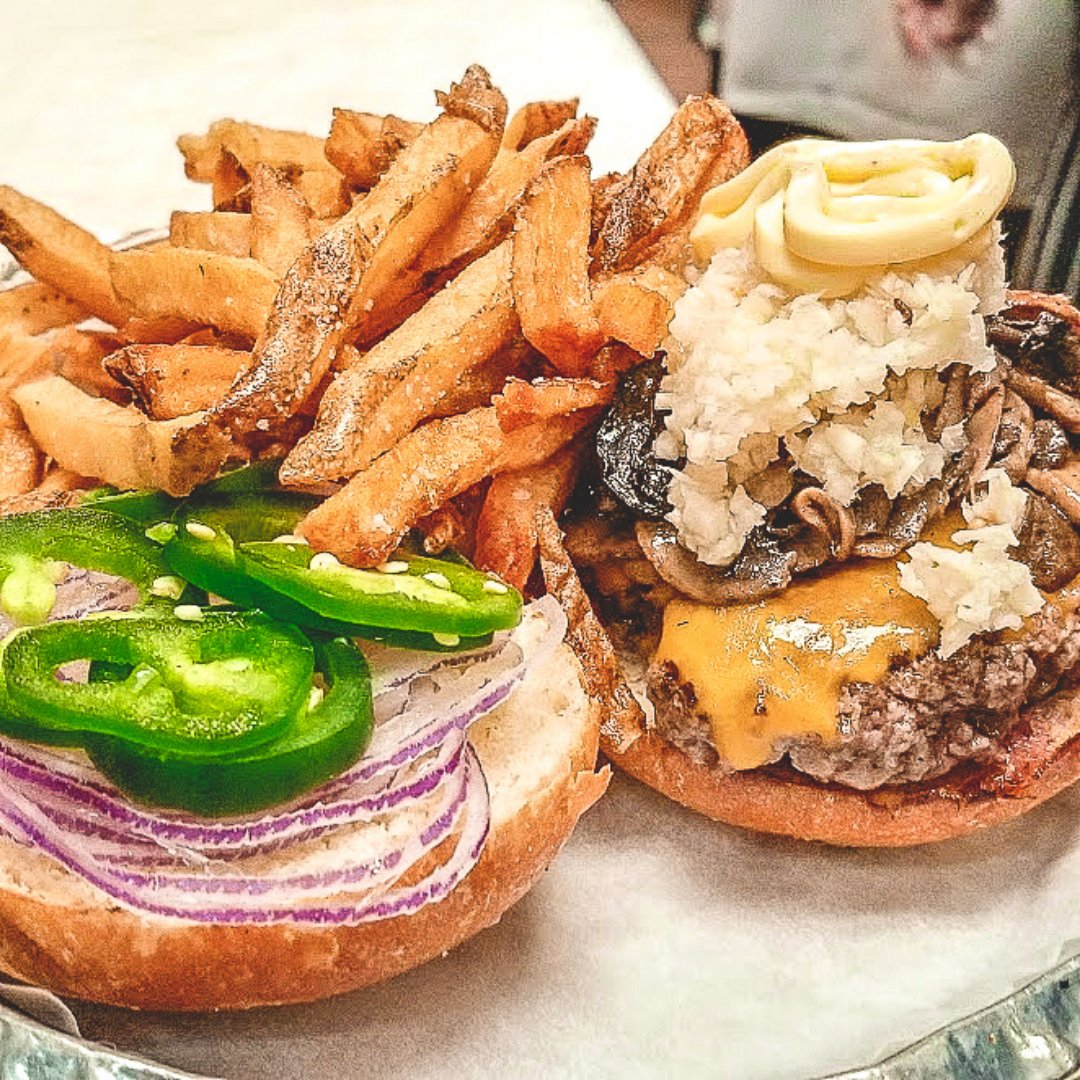 BullCityBurger's tweet photo. Whatβs the best burger topping? πβ¬οΈ
#grassfed #pastureraisedbeef #bourbonbarrelaged #bullcityburger #durhamsclassicburger #bestburger #bestofbullcity #durhamisopen #durhamnc #durhamfoodies #durm #exploredurham #visitdurham #bestofbullcity #bullcity https://t.co/Nu9iIlkRQL