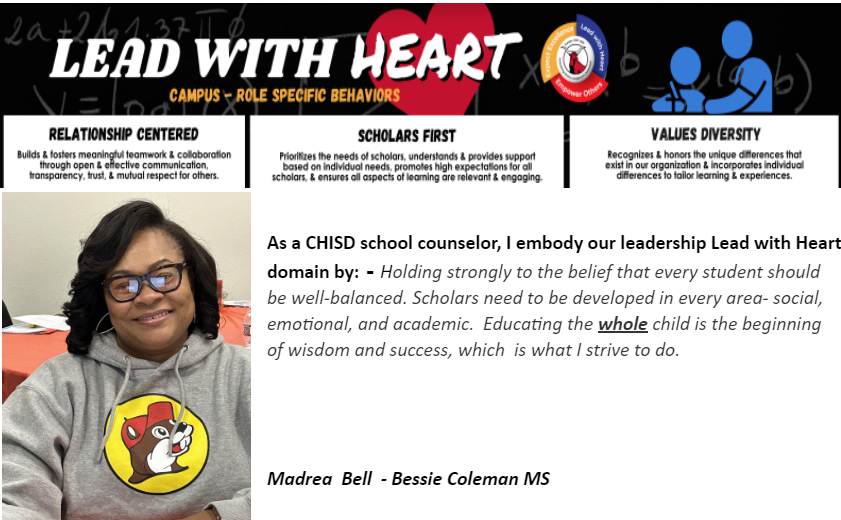 CHISD Counseling Services (@chisdcounselors) on Twitter photo CHISD Counselors Lead with Heart! <a href="/cedarhillisd/">Cedar Hill ISD</a> #LeadingCHISD <a href="/BessieColemanMS/">Bessie Coleman MS</a> <a href="/jaredpeters23/">Dr. Jared Peters</a> CHISD Counselors Lead with Heart! <a href="/cedarhillisd/">Cedar Hill ISD</a> #LeadingCHISD <a href="/BessieColemanMS/">Bessie Coleman MS</a> <a href="/jaredpeters23/">Dr. Jared Peters</a>