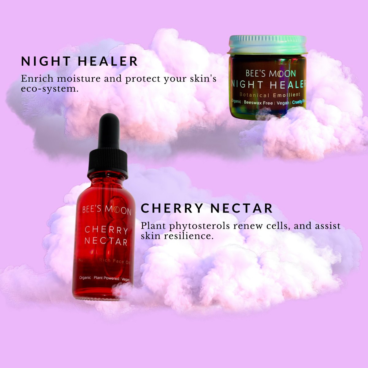 thebeesmoon's tweet photo. Evening skincare to keep you beaming.🌕💕🌸☁️ https://t.co/3iDUQLIHj3
