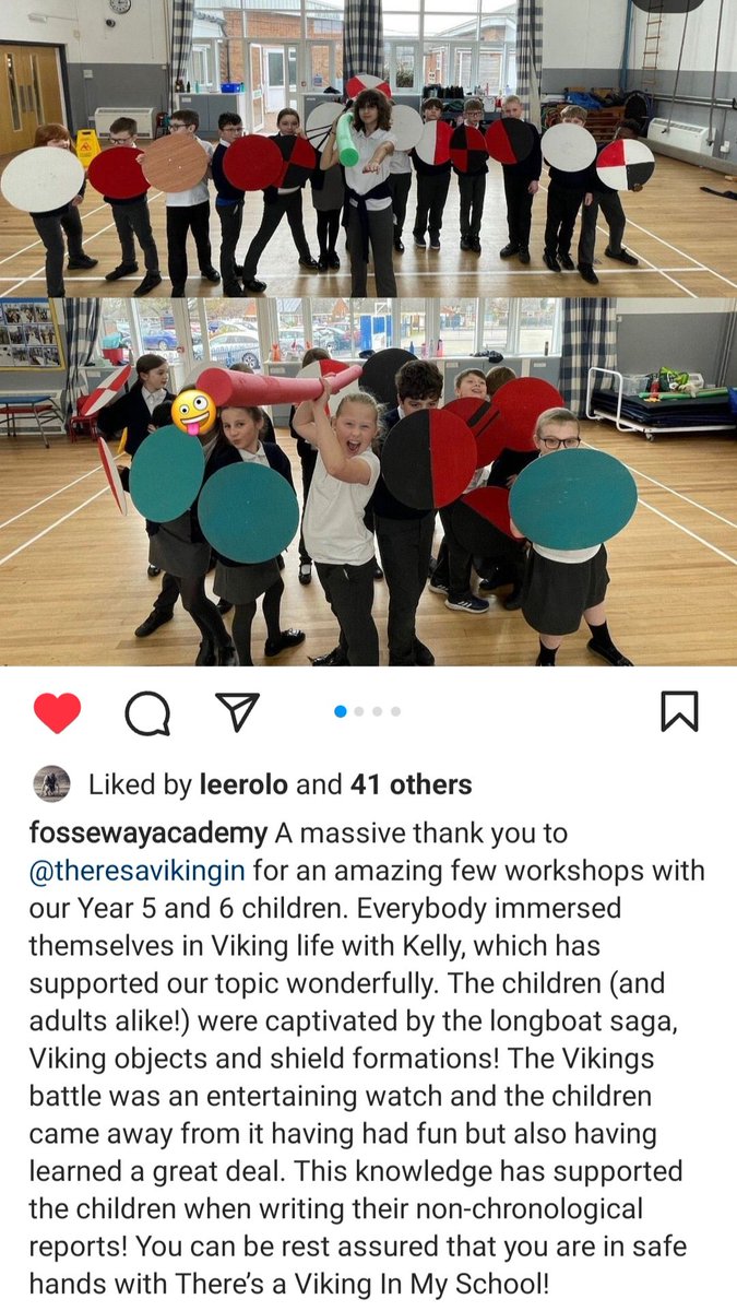 theresavikingin's tweet photo. A fantastic review from @Fossewayacademy. Thank you so much for booking with us 🙏#edutwitter #Vikings #ks2 #History #primary https://t.co/5vl2lZMMRz