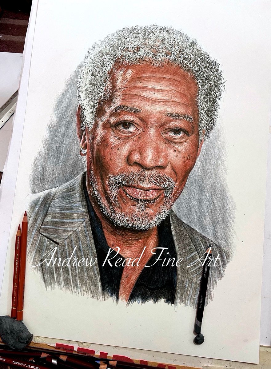 1Aread's tweet photo. Finished Art piece of Morgan Freeman
Original Coloured pencil drawing 17 x 13

Polychromos, Prismacolor premier and Derwent coloursoft.
Fabriano Aquarelle paper.

#MorganFreeman #drawing #fanart #shawshankredemption #milliondollarbaby #actors #art https://t.co/mki2ZGEO5G
