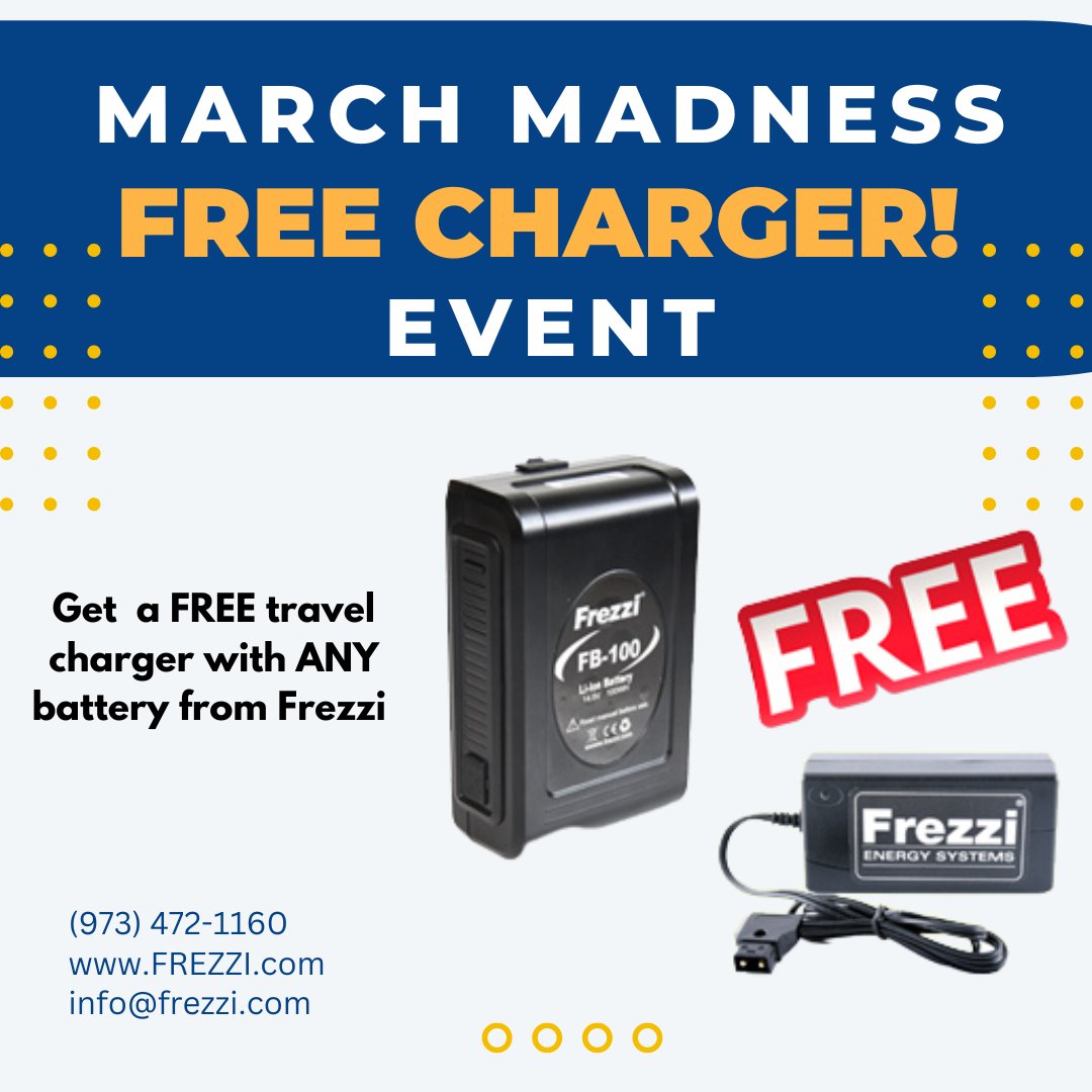 frezzienergy's tweet photo. Check out our new sale event! Stay on top of your game with Frezzi's reliable video camera batteries. 🏅🔋 Click HERE -> https://t.co/DqhlkRSMeo #Frezzi #broadcasting #newsbroadcasting https://t.co/mYC9C8eo6D