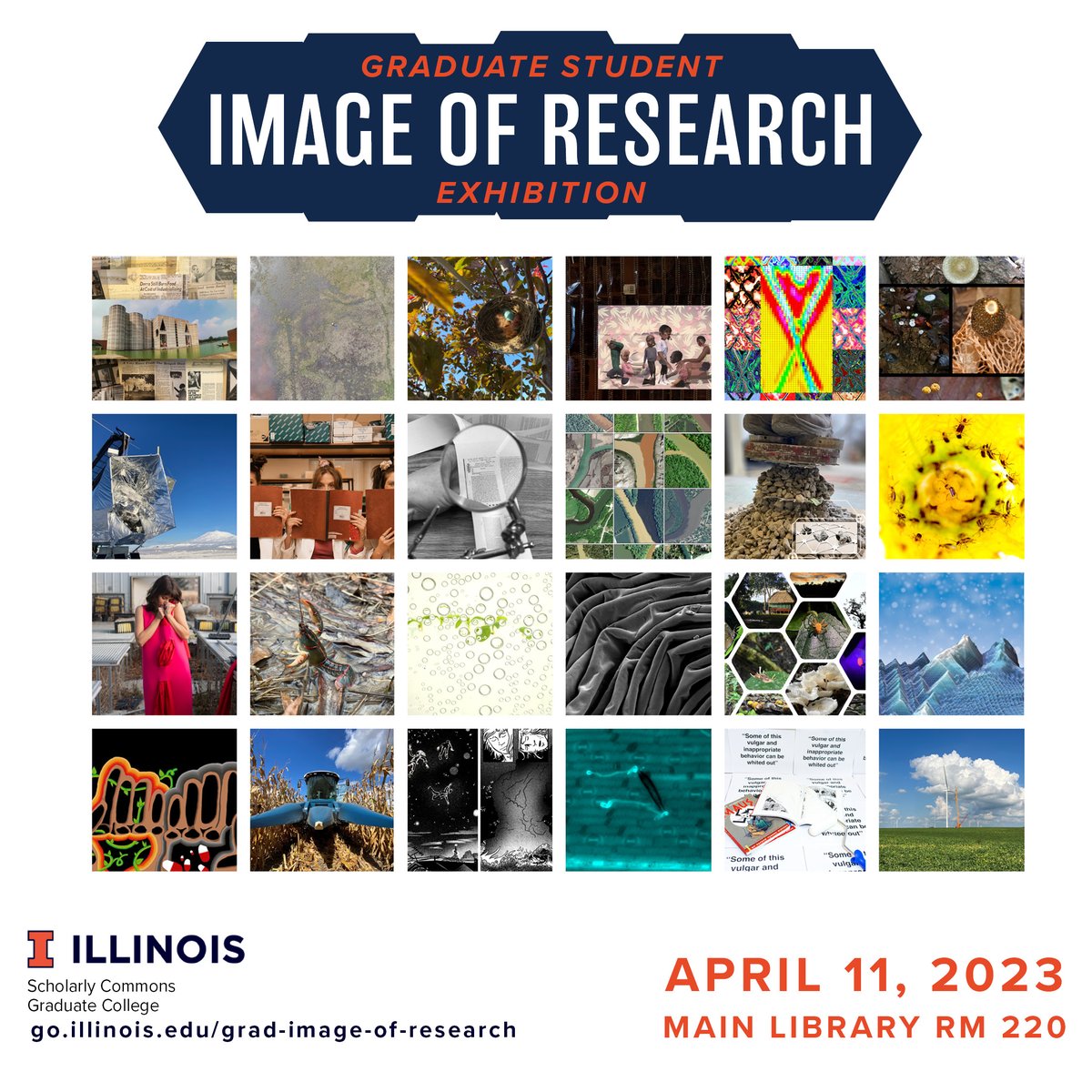 GradCollegeIL's tweet photo. Congrats 🎉 to the #ILLINOIS Graduate Student Image of Research semifinalists! We’re always amazed by the diversity &amp; beauty of graduate student research.

Explore the gallery and help select the People's Choice Award by voting 🗳 for your top 3!

📸 https://t.co/maaFfGTibV https://t.co/Xt7pJBztzi
