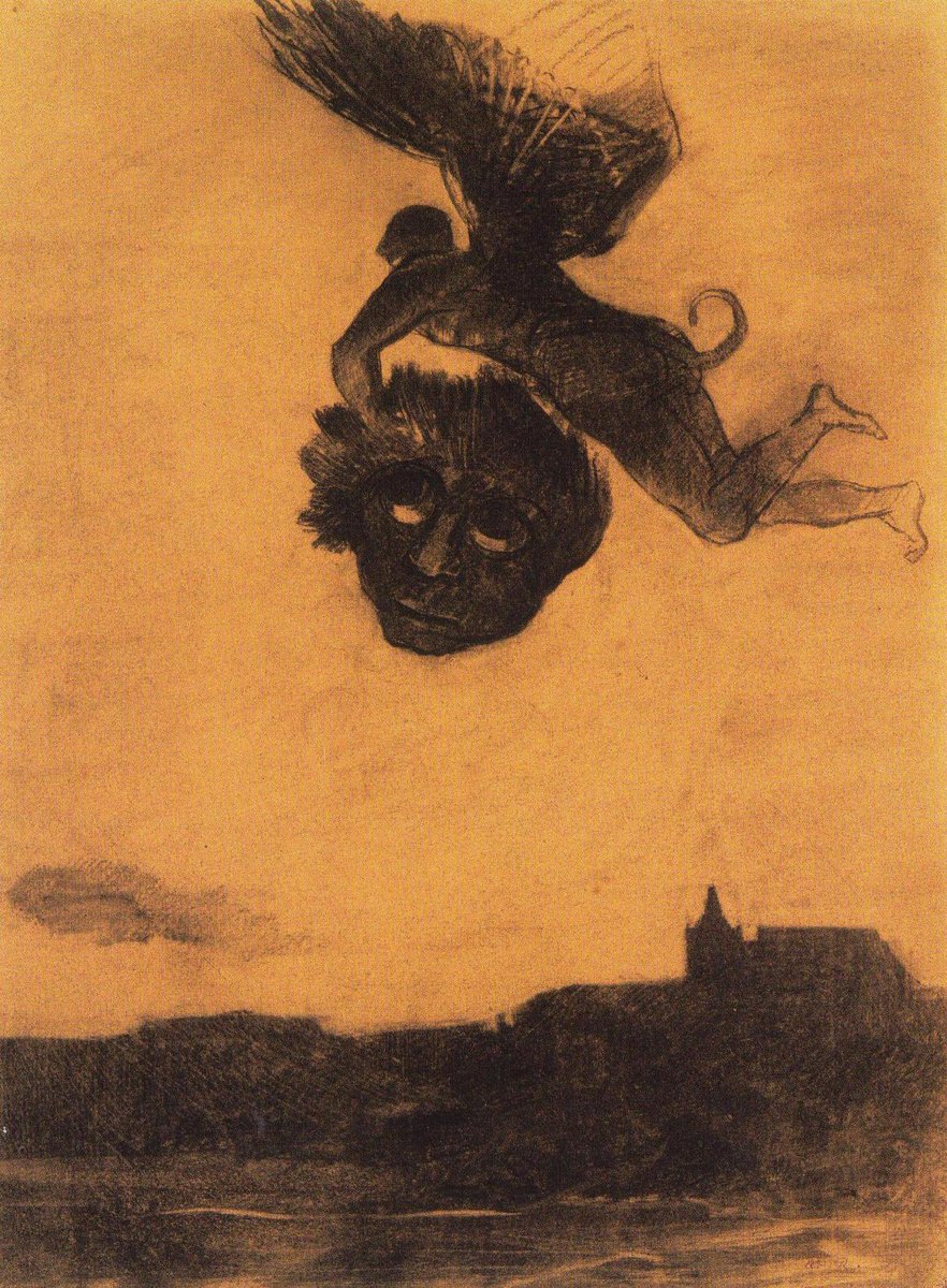 Devil take a head in the air, 1876

 #OdilonRedon 

❤️