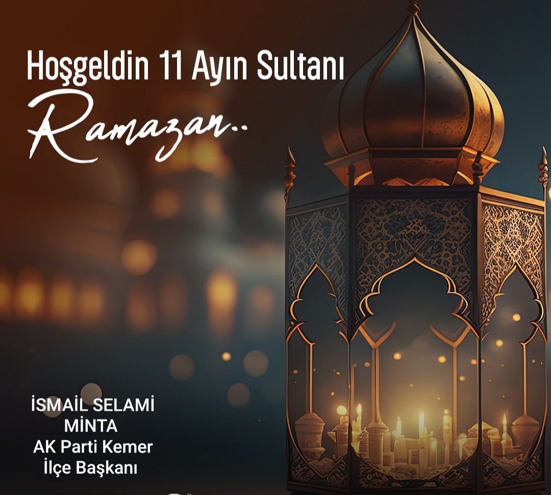 Hoş Geldin Ya Şehr-i Ramazan.!🕌🌙

11Ayın Sultanı Ramazan ayının tüm insanlığa sağlık, esenlik, huzur ve bereket getirmesini diliyorum..  
#HayırlıRamazanlar 
#11AyinSultanı