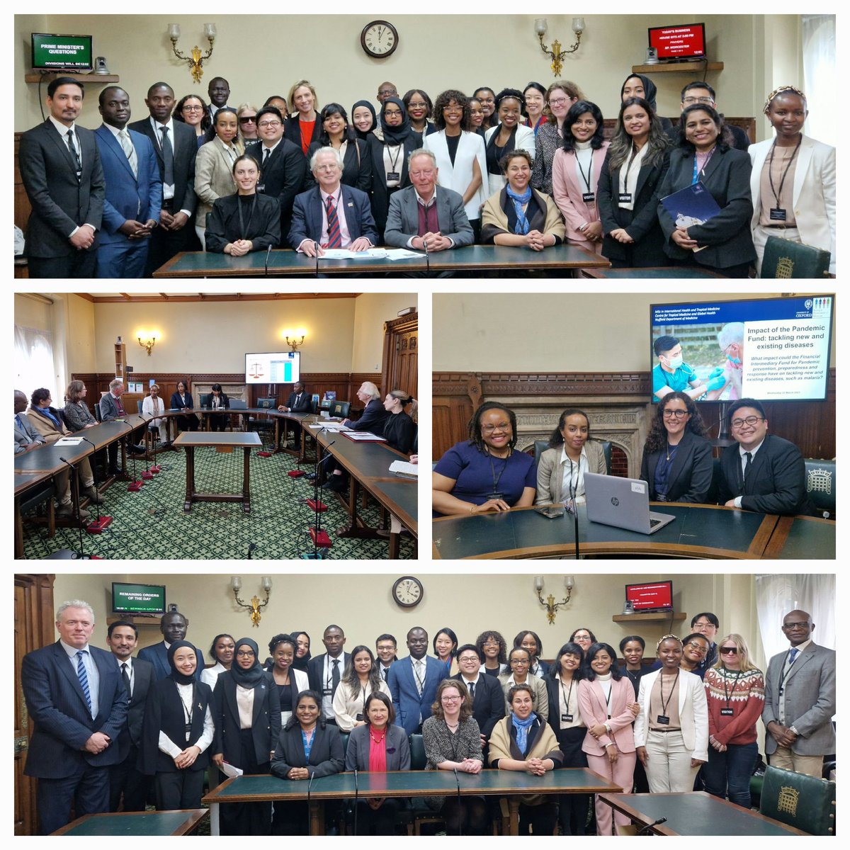 Fantastic to host @OxIHTM students in @UKParliament and to hear and discuss their impressive policy briefings on global health issues including One Health, pandemic preparedness, climate sensitive diseases, roadmaps and declarations, and disease management #MScIHTMOxford