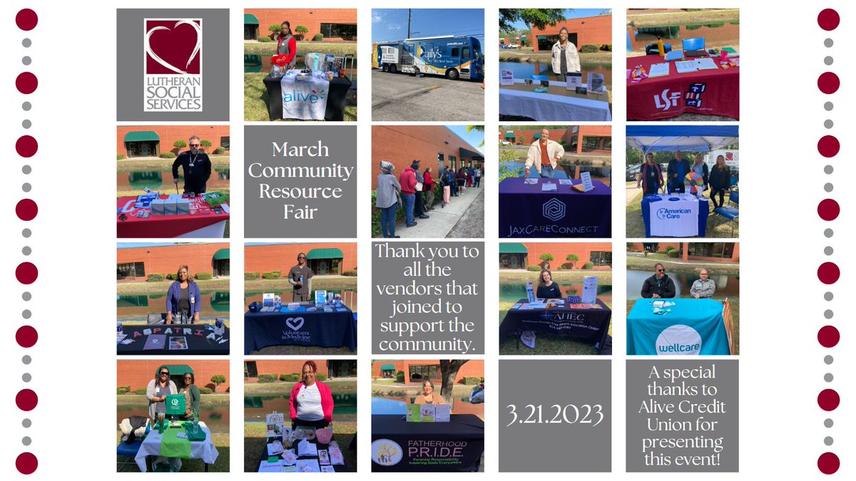 LSSJAX's tweet photo. The March Community Resource Fair presented by @AliveCU was one for the books! Thank you to all our partners that who shared their organizations’ resources with those in need. Check out our next Resource Fair on April 18th from 10 A.M. to 12 P.M. #communityresourcefair #nonprofit https://t.co/xbDZVUChKY