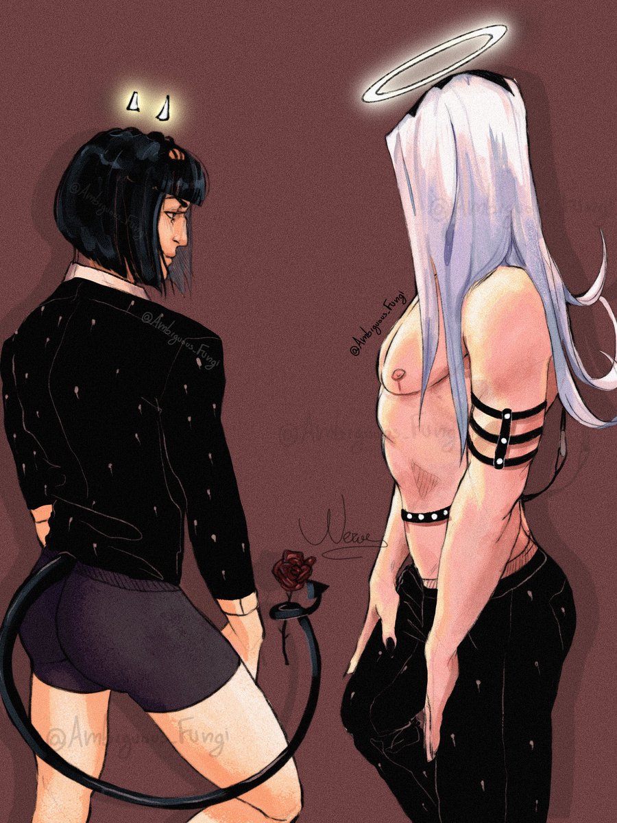 Ambiguous_Fungi's tweet photo. I also have a version of Abbacchio with his hair tied up in a pony tail but I wanna render it as its own drawing— 

(Repost cause I forgot to tag it as Nsfw)

‼️Suggestive‼️

#bruabba #BrunoBucciarati #AbbacchioLeone #JJBA #jjbafanart #JoJosBizarreAdventure #nsfw https://t.co/z0739Z918M