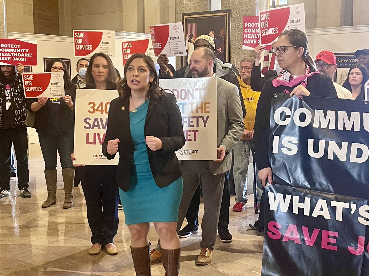votejgr's tweet photo. We cannot waver on defending 340B. It ensures that our BIPOC and low-income communities can access meds, housing &amp; transportation support. I know the @NYSA_Majority knows this.

Without 340B 100 NY Hospitals &amp; community providers are at risk. It's time to repeal the carve-out! https://t.co/VbZLV1zQob