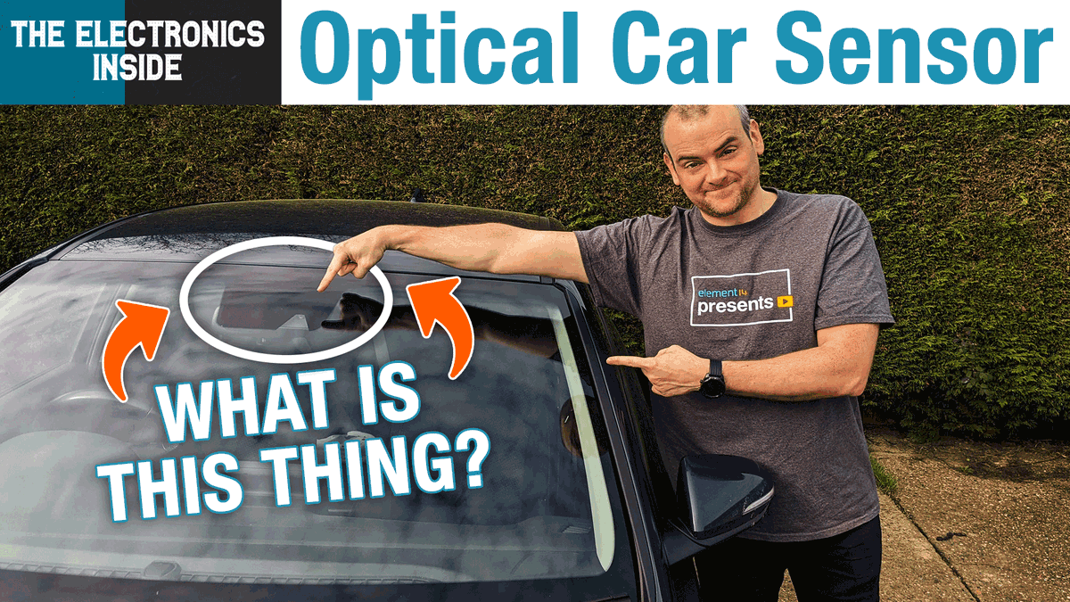 E14Community's tweet photo. Modern cars have a number of features that rely on optical sensors. On #TheElectronicsInside, David does a #teardown of a sensor module from a Mitsubishi to see what electronics make these systems work! https://t.co/Za3P5pQW2C https://t.co/ISMga8BCG9