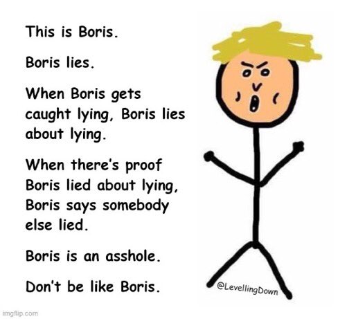 @BestForBritain @SydesJokes #borisjohnsonisaliar #BorisTheLiar #ToriesCostLives #devoidofshame