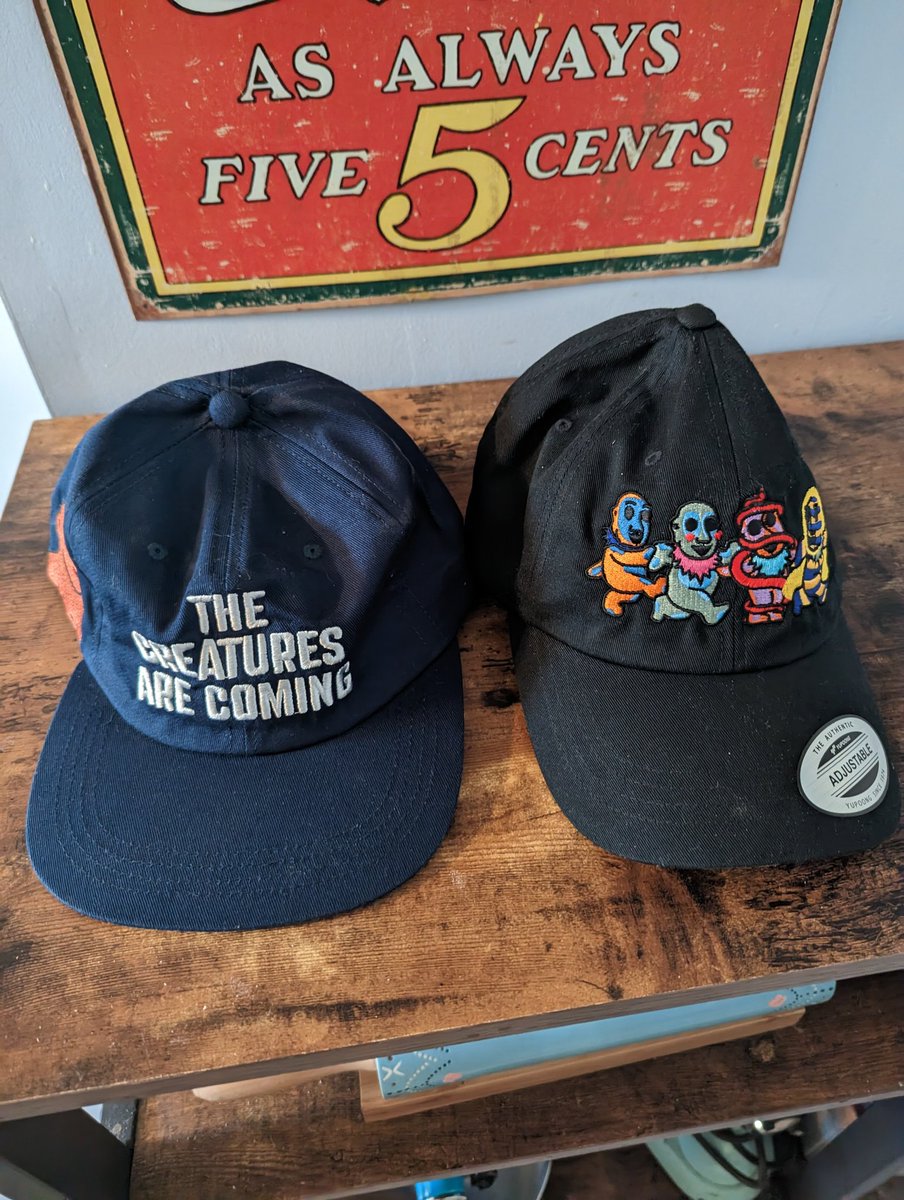 Huge thank you to the whole <a href="/creaturesDT/">Creature's Drive-Thru</a> crew for not one but 2 amazing hats, the only problems are 1 picking which to where and 2 keeping my kids from stealing them
