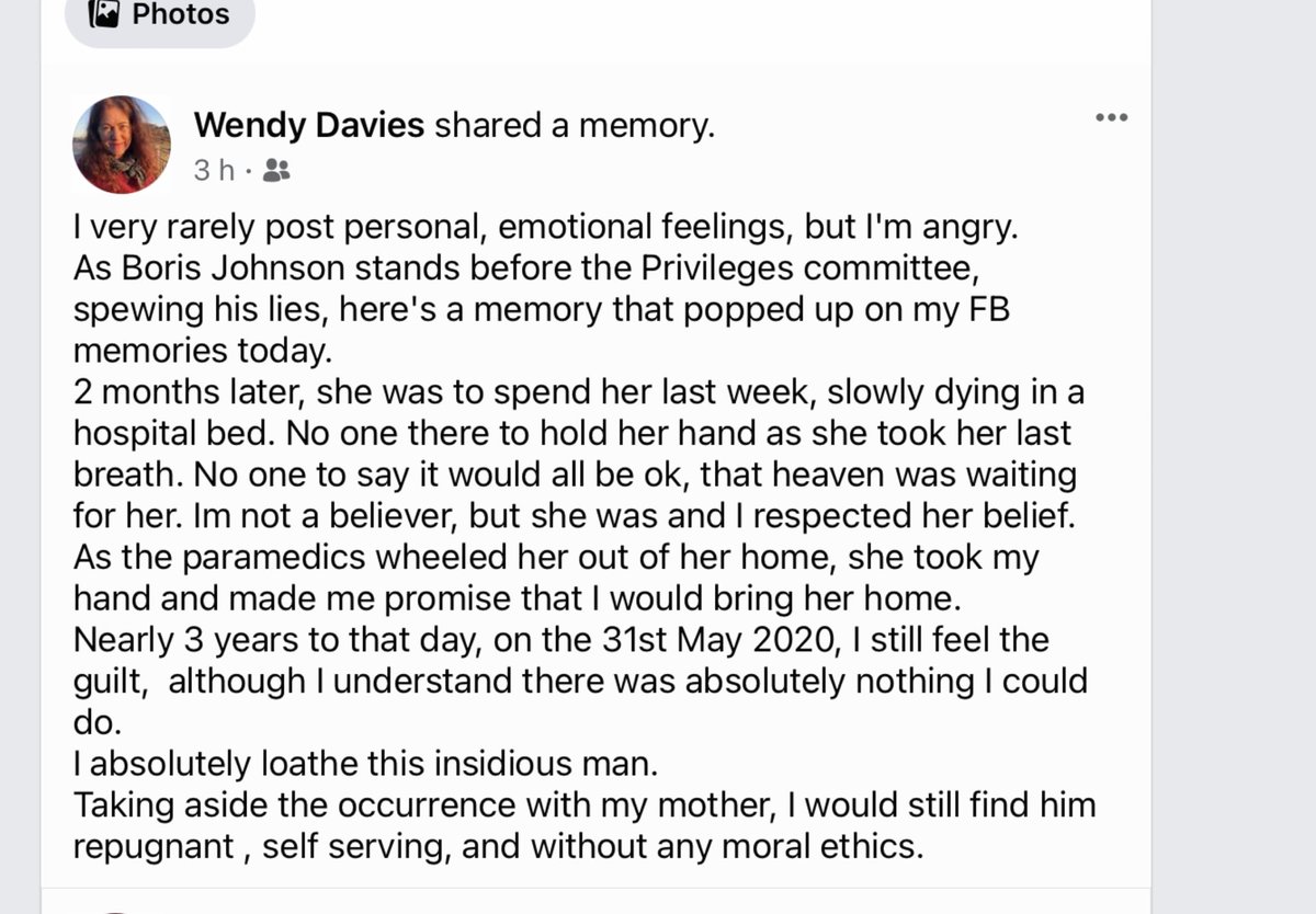 TPatsyann's tweet photo. @implausibleblog @implausibleblog This makes me so angry! How dare he say that we wanted 2party when many of us were grieving after loved ones. This from my cousin this morning - I had to have a letter so that I could attend the funeral. #JohnsonTheLiar #JohnsonTheCorruptPM #JohnsonTheCorruptMP https://t.co/ysA9ijwt5B