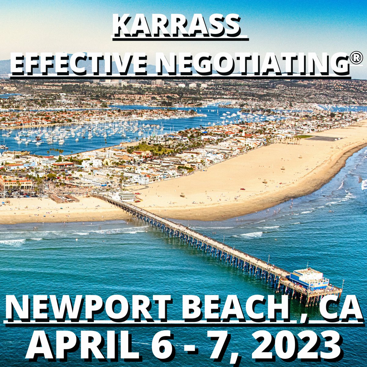 karrass's tweet photo. Coming soon to Newport Beach, CA! Real-world negotiating strategies that work in business and in life. Link in bio for details!
#business #negotiation #negotiationskills #strategy #strategicplanning #careeradvice #successful #customerservice #motivation #wealth #newportbeach https://t.co/M9kcIuBMle