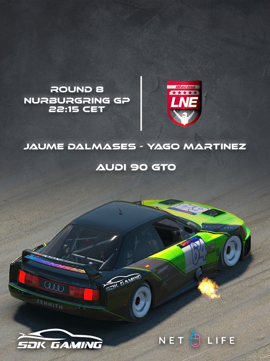 ⚫️🟢Race day  <a href="/lecesports/">LEC Esports</a>  🟢⚫️
 Hoy vamos al mítico circuito de  Nürburgring con el bravo Audi GTO 🔥🏎️

📌 Nürburgring , 🇩🇪
👥 
<a href="/jaume_dalmases/">Jaume Dalmases</a> 
 <a href="/yagomartnz/">Yago Martínez</a> 
  
⏰ 22:25H 🇪🇦 
📺 twitch.tv/lecesports

#GASKNOCK  <a href="/SDK_GAMING_/">SDK Gaming</a> <a href="/NetLifeGaming/">NetLife Gaming</a>