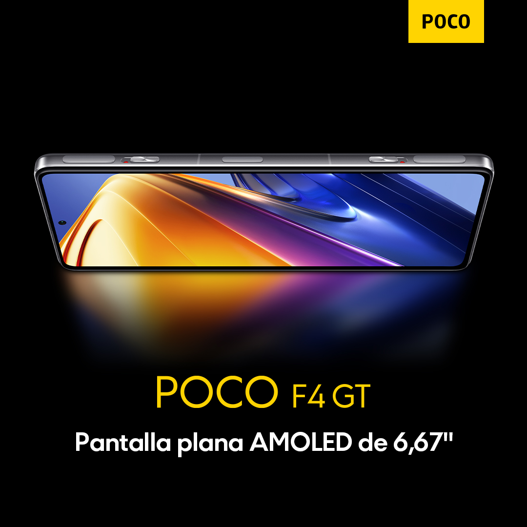 PocoMexico's tweet photo. Para ti que amas jugar, la pantalla plana AMOLED de 6,67"" de tu #POCOF4GT te da el poder para ganar tus partidas.
#ElOrigenDelPoder https://t.co/c4iDy89k6R