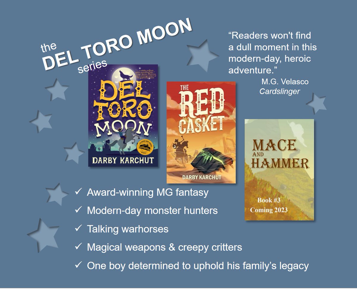 darby_karchut's tweet photo. Saddle up for one wild west of a fantasy adventure! #mgfantasy #mglit #kidlit #deltoromoon @owlhollowpress https://t.co/d6BPHVXISK