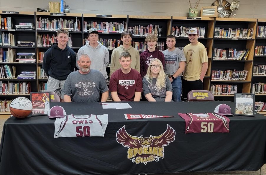 Congratulations to JD Tate as he signed his LOI to continue his academic and athletic career at College of the Ozarks. He is a great kid and has worked very hard to earn this.