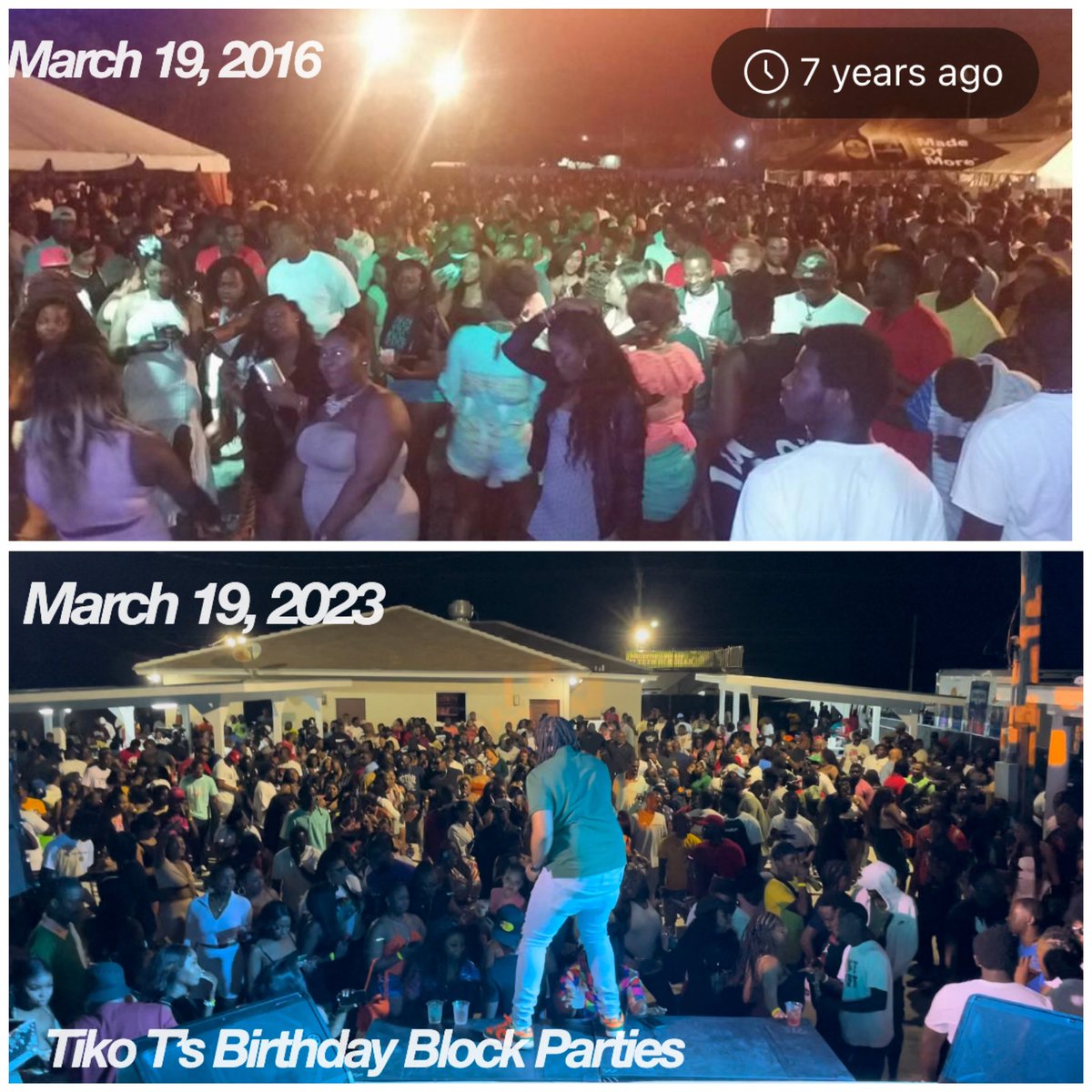 Tiko_T_Destiny's tweet photo. The 2 block parties I did for my birthday. I can’t ever say Freeport hasn’t shown me support. The love is REAL and I am forever grateful….(ps look at the dates) 

 #FreeportsMinisterOfMusic #YearToYear #PartyWithTikoT #BirthdayBashBlockParties https://t.co/xOewbjZaje